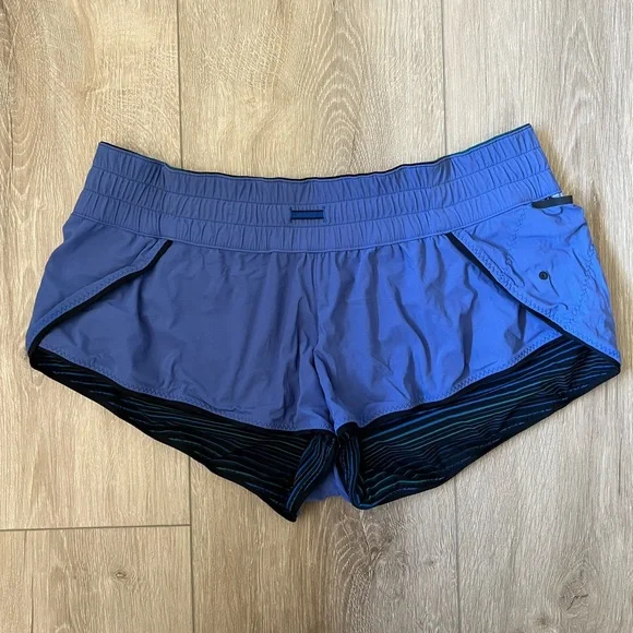 vintage blue/green stripe print lulu lemon swim shorts - Picture 3 of 5